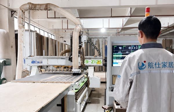 Panel processing equipment at Horace Home workshop