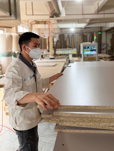 Pre-processing panel inspection at Horace Home workshop