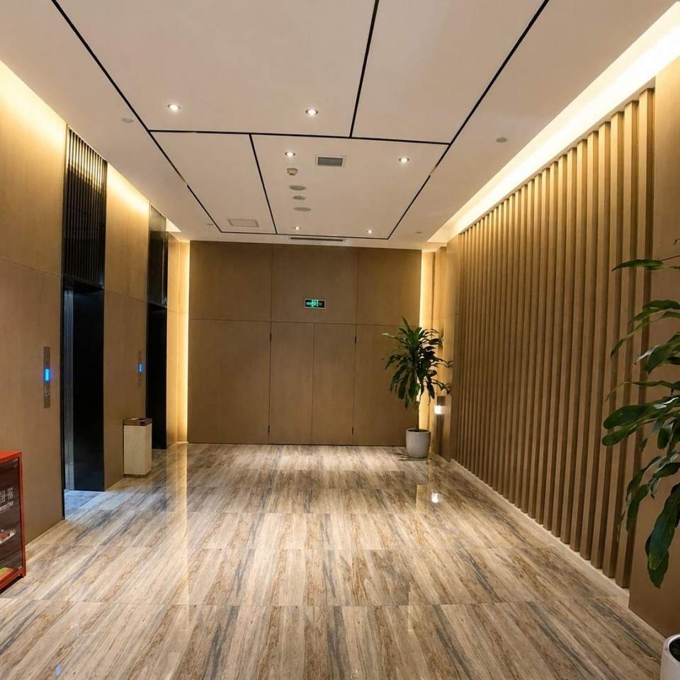Xikelai Hotel wood veneer wall panel in corridor area