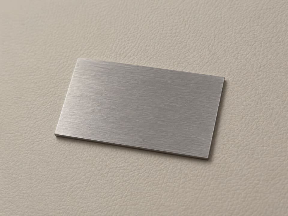 Brushed stainless steel sheet with fine linear texture