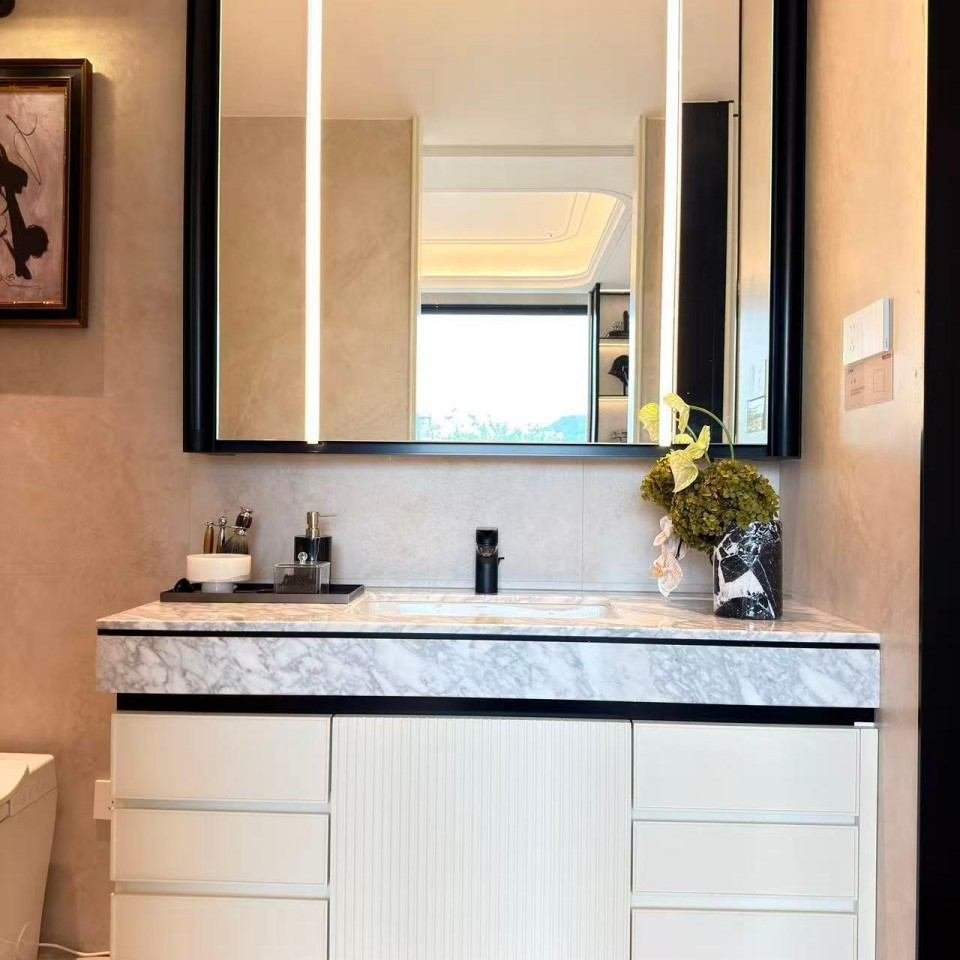 Jiangfanjun showroom bathroom vanity with mirror cabinet