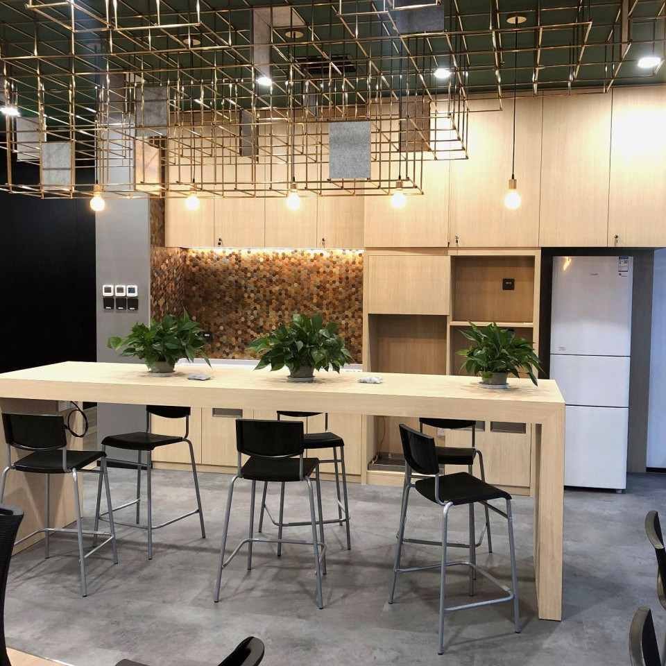Standard Chartered Bank pantry area in commercial space