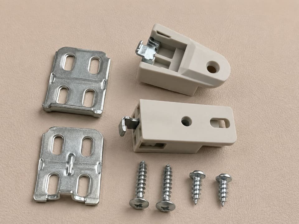 Wall fixing connectors for cabinet installation